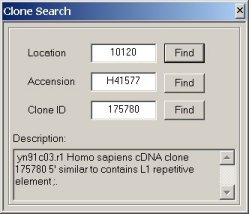 Clone search window