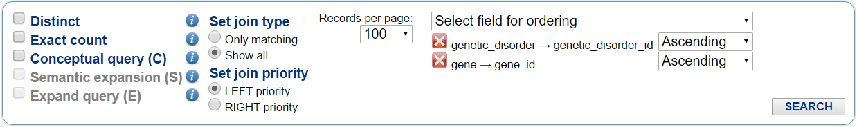 Query general options