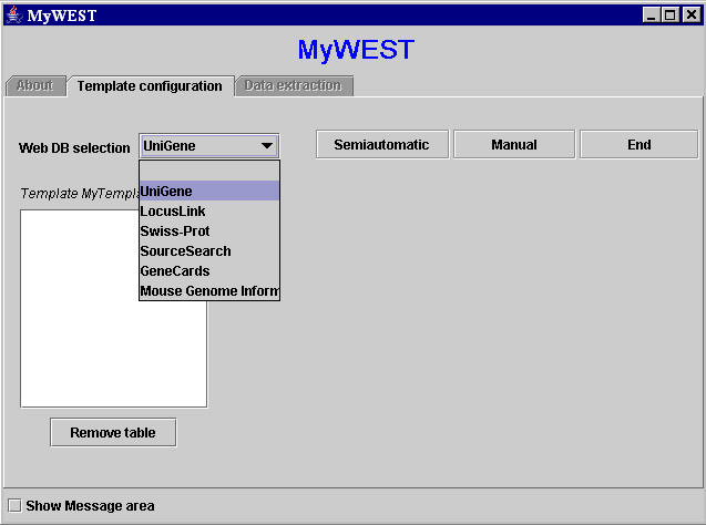 MyWEST template-building interface
