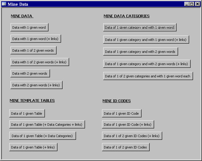 MS-Access graphic interface for general purpose queries