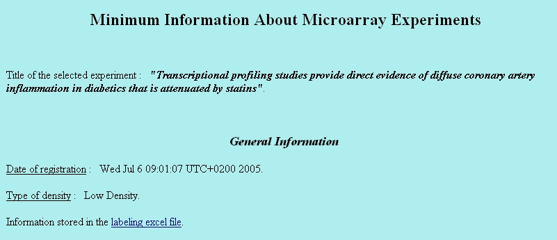 Large Microgen Project Bioinformatics software - MicroGen: a Web Server for Microarray ...